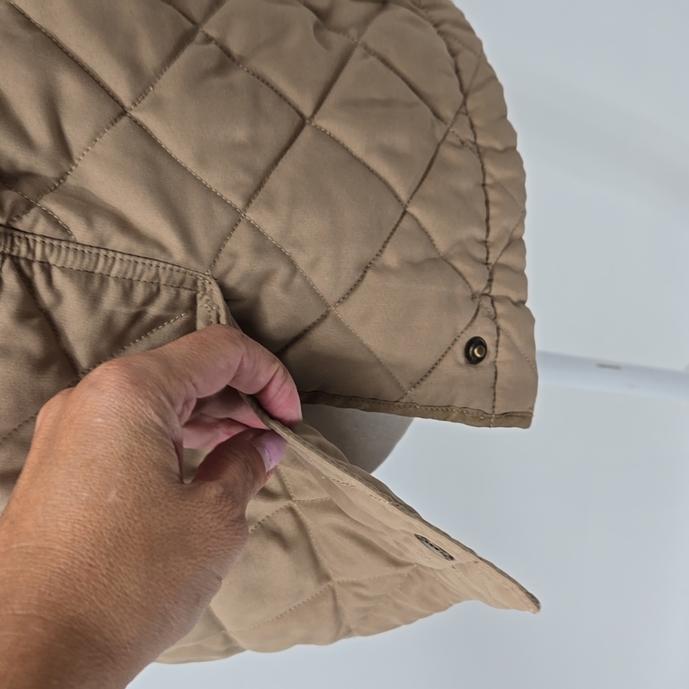 LAUREN Ralph Lauren khaki puffer jacket large petite - Picture 9 of 10